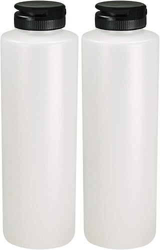 Pinnacle Mercantile Botellas exprimibles para condimentos con tapa abatible con bisagras, juego de 2 unidades de 16 onzas (perfectas para