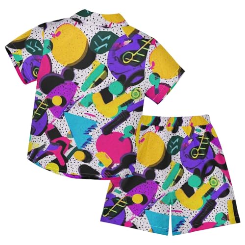 Image of Boccsty Ice Cream Drip Boy Summer Shorts Sets Hawaiian Toddler Boys T-Shirt & Pants 2 Pcs 3T-10T
