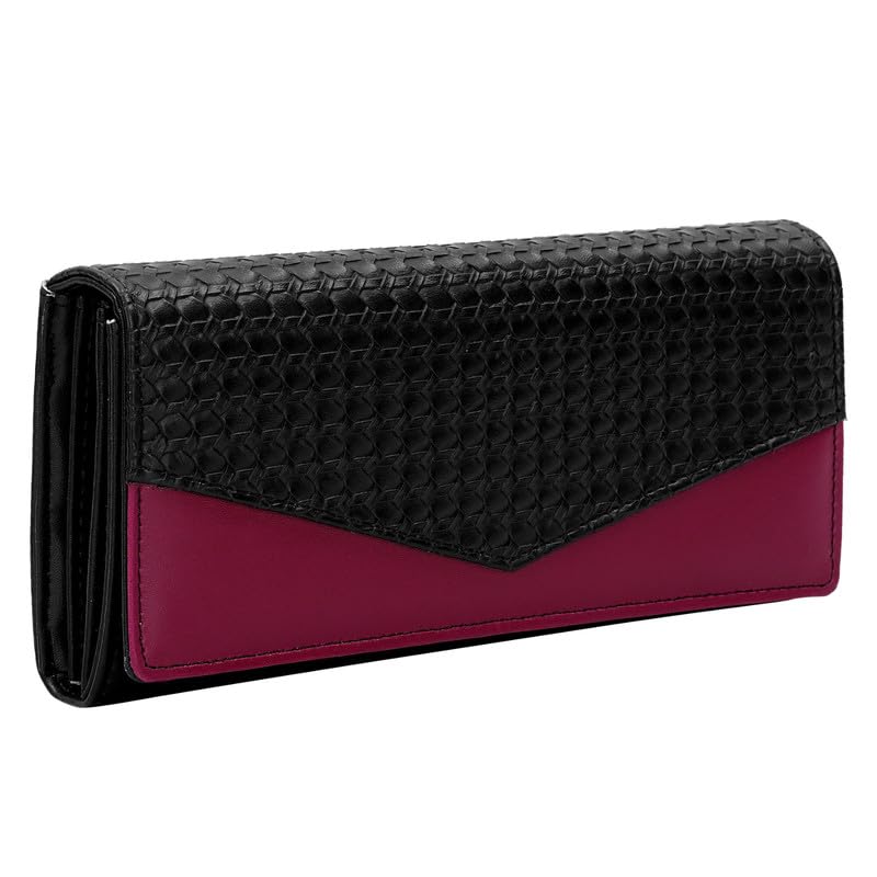 Salaar Leather Women's Hand Clutch Wallet Purse Trendy Lock Closure I Phone Holder I 4 Cards Pocket-picture-20
