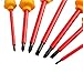 Insulated Electrician Precision Screwdriver Set Withstand Voltage 1000 V Slotted Phillips Magnetic CR-V Tips Soft-grip Handle Hand tools Set 7 Piece