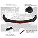 KEEPDSGN Universal Front Bumper Lip Splitter Front Spoiler for Car Red Trim Gloss Black + 86.6