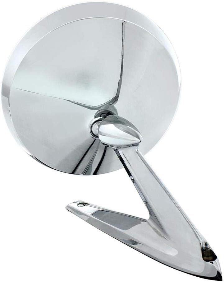 United Pacific 110176 Exterior Mirror w/Convex Glass & LED Turn Signal for 1964.5-66 Ford Mustang, Chrome Plated – Passenger Side – ONE Unit
