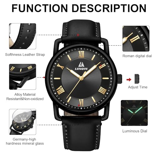 Image of LN LENQIN Mens Watches Unisex Military Sport Nylon Strap Stylish Luminous Fashion Analog Quartz Watch for Men Waterproof Army Tactical Casual Wristwatch