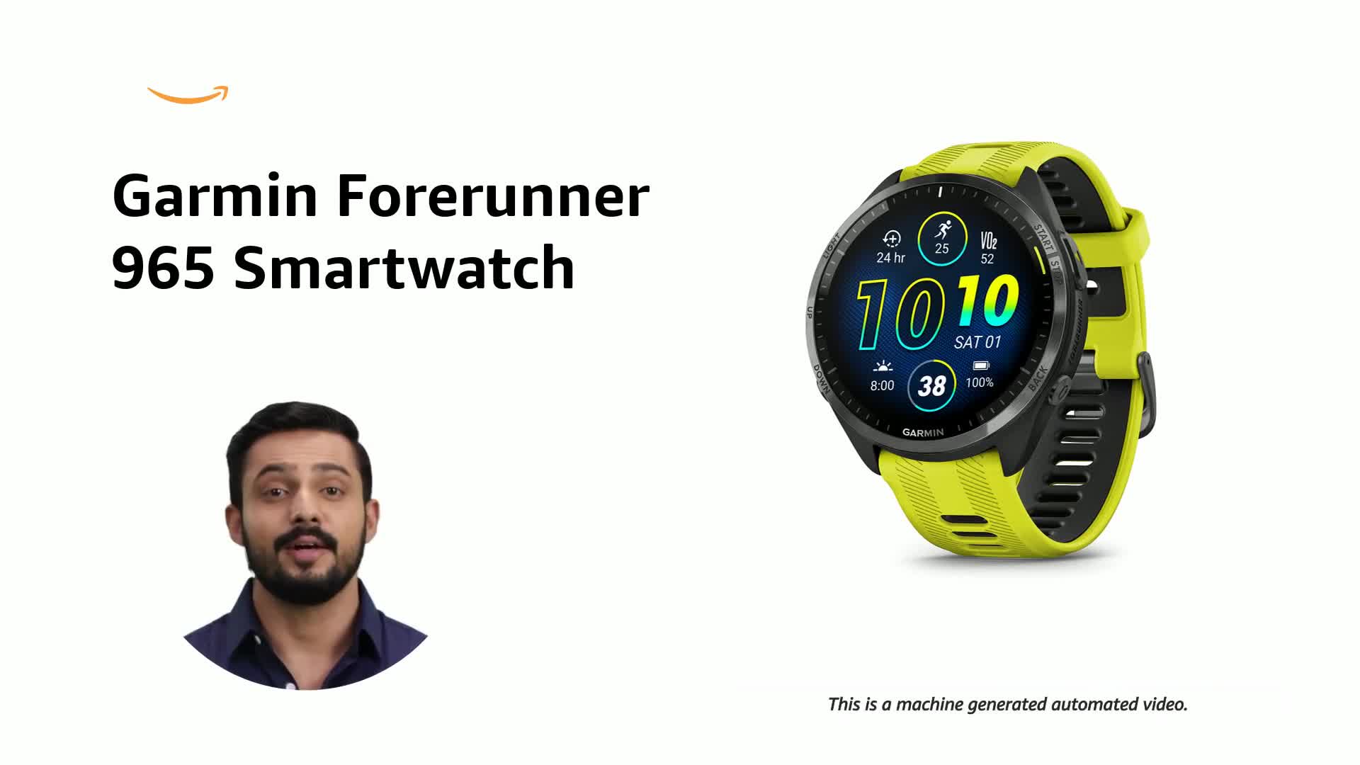 Garmin Forerunner 965 Running Smartwatch, Colorful AMOLED Display