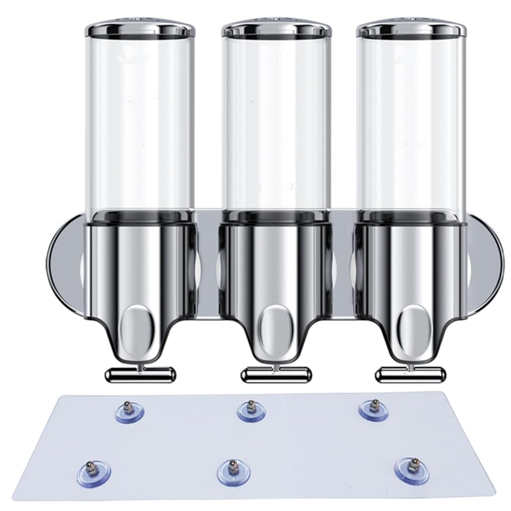 Distributeur de savon mural transparent 1500 ml contre le désordre des lavabos de gîte