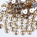 rendre vos objets brillants Lot de 100 cristaux à paillettes à dos plat, pierres de strass, perles, garnitures en verre, strass à coudre, paillettes, décoration en tissu, pierres précieuses, topaze lt, 4 mm