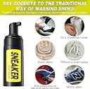 JICOOT Shoe Cleaner Kit for Sneaker, Water-Free Foam Sneaker Cleaner 150ml with Shoe Brush and Shoe Cloth, Work on Most Shoes, Essentials Shoe Cleaning Kit for Removing Stains and Dirt gallery image