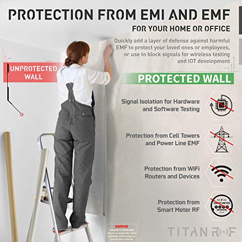 Mission Darkness MDFF-TRF Titanrf Faraday Fabric Kit 1 Yard // 44"W X 36"L Fabric + 36"L Tape Military Grade Conductive Material Blocks Rf Signals, Wifi, Cell, Bluetooth, Rfid, Emf thumb #6