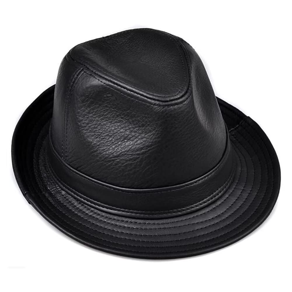 Cappello Fedora Cappello Stile Gangster Elegante Trilby Cappelli Jazz Classico Cappello in Pelle Cappelli Panama per Uomo Donna