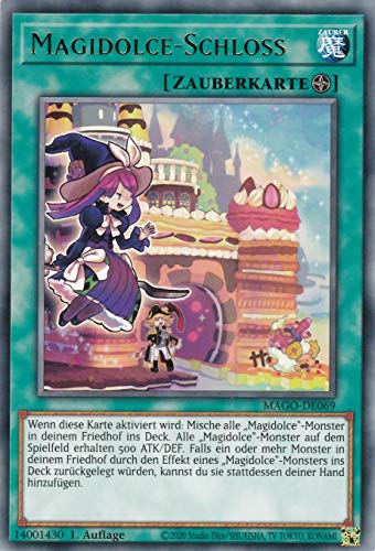 MAGO-DE069 - Magidolce-Schloss - Rare - Reprint - Deutsch - Maximum Gold - mit LMS Trading Fieldcenter-Karte Yugioh MAGO-DE069 - Magidolce-Schloss - Rare - Reprint - Deutsch - Maximum Gold - mit LMS Trading Fieldcenter-Karte Yugioh