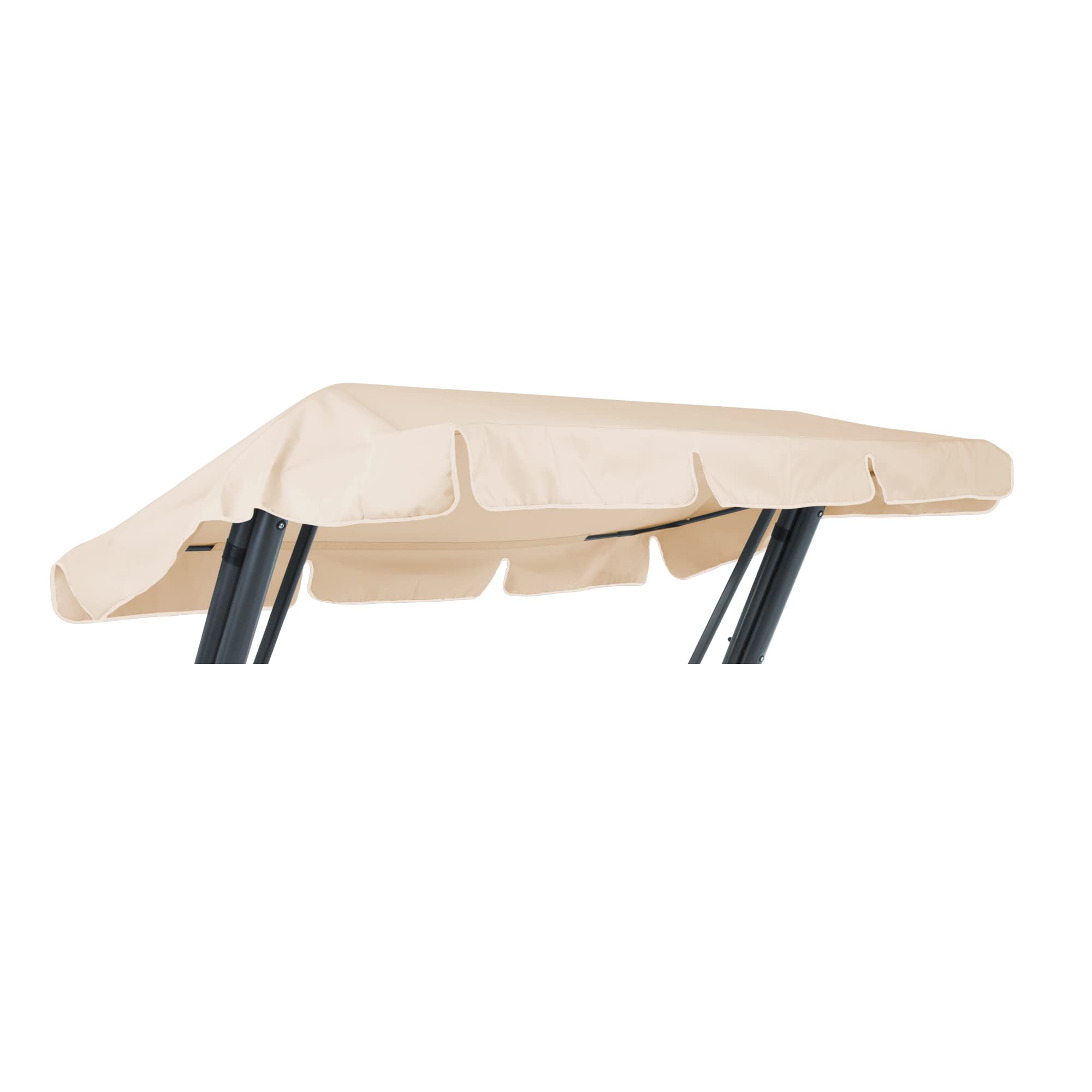 PATIO Sonnendach für Hollywoodschaukel Rimini/Venezia 228 x 126 cm Hollywoodschaukel Ersatzdach Dachbezug Dachplane für Gartenschaukel aus Polyester Ecru