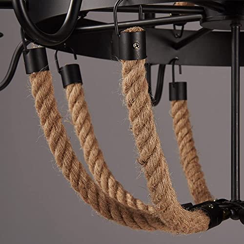 Suspension corde de chanvre E14 pour illuminer chaleureusement la table à manger - 5