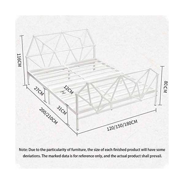 Household Products Folding Bed Easy Storage Bed Frames Rental Room Metal Bed Frame Modern and Simple Single Double Bed High Temperature Resistant Breathable Not Easy to Rust Clear and Bright Easy t - Image 8