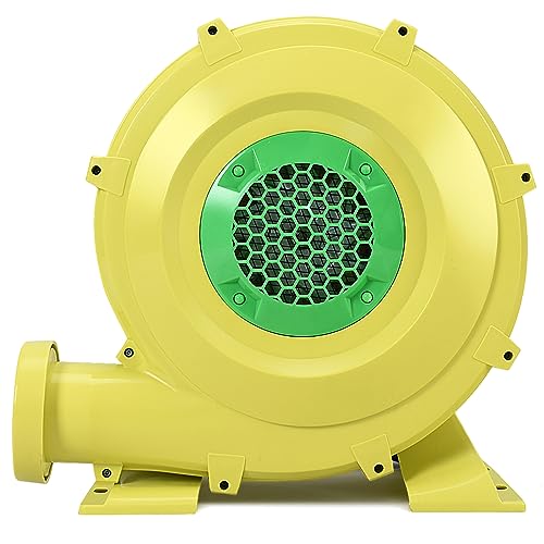 COSTWAY 380W Soplador de Aire para Castillo Hinchable, 220-240V Bomba de Bajo Ruido con 4 Estacas de Tierra y Cable de Alimentación, 1500 pa Ventilador Eléctrico Potente para Juguetes Inflables