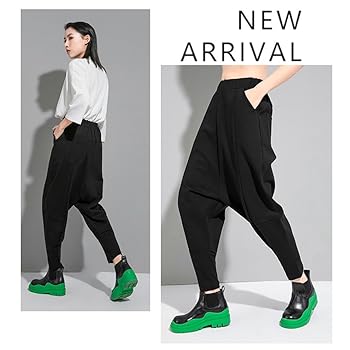 黒 サルエルパンツ ゴム入りウエスト サルエルパンツ Wウエスト メンズ ブラック 黒 サルエル