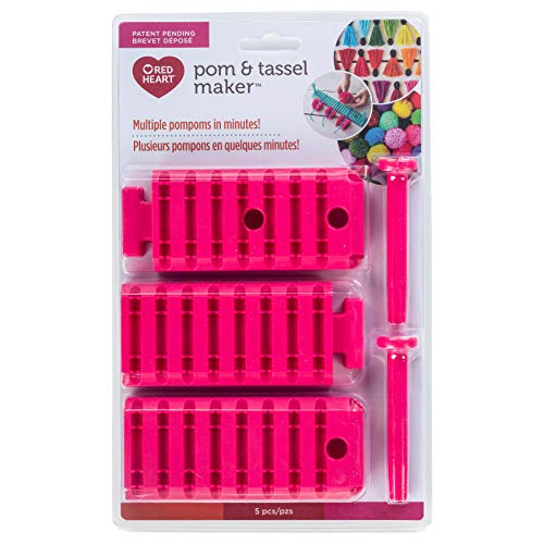 RED HEART 84064.0003 Pom Pom & Tassel Maker Hot Pink