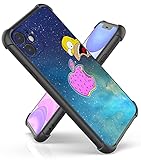 IRUNCOOL Fit for iPhone 11 Case (6.1') with 4 Corners Shockproof Protection Anime Design Customization Cases for Men and Women (24-Simpsons-Eat-AppleDonut-Homer)