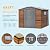 Shed 8' x 8' Storage Shed, 8x8 FT Wood Sheds & Outdoor Storage Clearance, Utility and Tool Garden Shed, Waterproof Storage Shed Large with Lockable Doors for Backyard, Patio, Outside Use