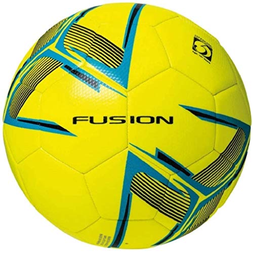 Precision Unisex-Youth Fusion IMS Training Football, Fluo Yellow/Blue/Black, Size 3