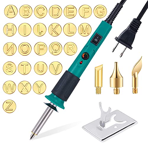 Factory Quality Wood Burning Pen Kit for Adults, 0-400â„ƒ Adjustable Professional Woodburning Tools Kit, Pyrography Wood Burner Pen for Beginners with A-Z Embossing Tips
