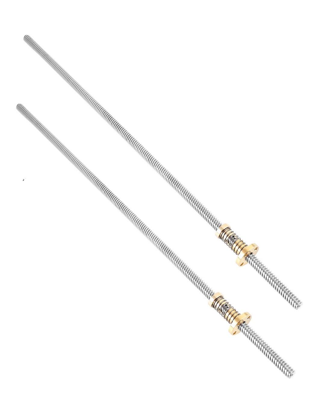 INVENTO 2Pcs 1000mm (1mtr) Trapezoidal lead screw T8 8mm pitch 2mm lead 8 TR8 + Anti backlash spring loaded brass nut for 3D Printer CNC Robotics (B07XZMRRQR) Amazon Price History, Amazon Price Tracker