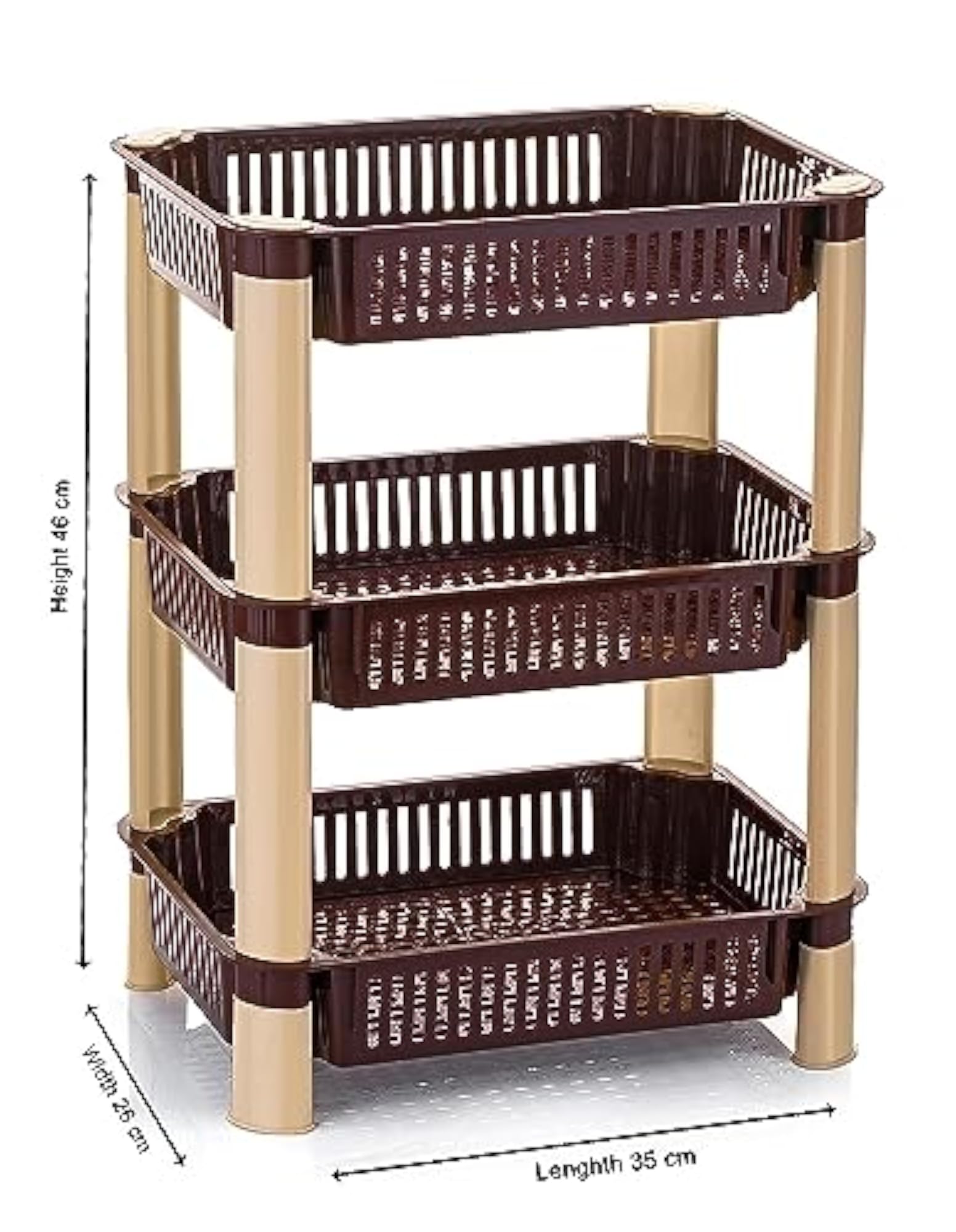 Plastic Vegetable Trolley Rack for Kitchen Storage