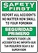 Accuform SBMGNF910VA Aluminum Sign, Legend"Safety First Report All Accidents NO Matter How Small to Your Foreman", 14" Length x 10" Width, Green/Black on White