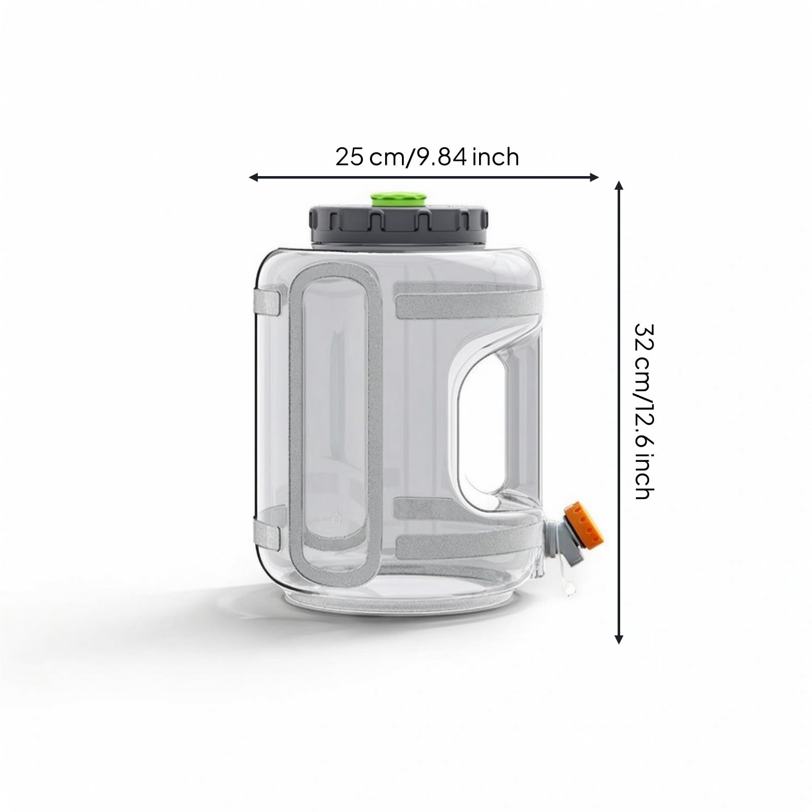 Gralara Bonbonne D'eau avec Robinet Alimentaire Réservoir D'eau avec Couvercle à Vis Robuste Bonbonne Poignée pour Cuisine, 7.5L