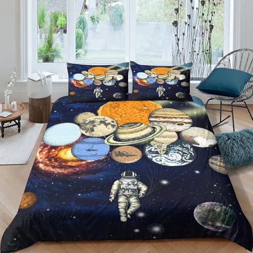 Housse de couette ado aventure spatiale 3D pour transformer le lit single en capsule de astronaute - 4