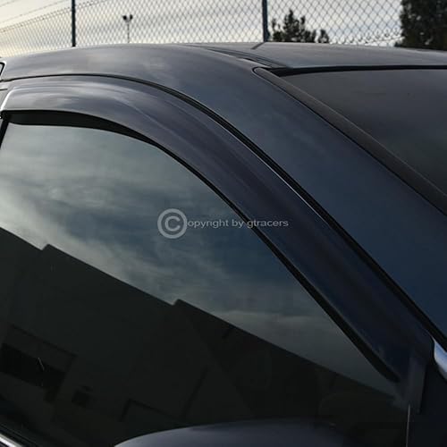 Miniatura 6 de R&L Racing Juego de 4 viseras de ventilación de ventana compatibles con GMC Yukon Denali/Tahoe/Escalade 15-17 | Deflectores de ventana de coche de