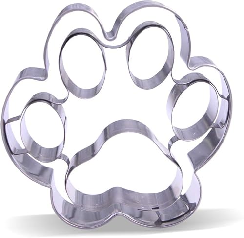 Keewah Cortador de galletas de pata de perro grande 4 pulgadas acero inoxidable