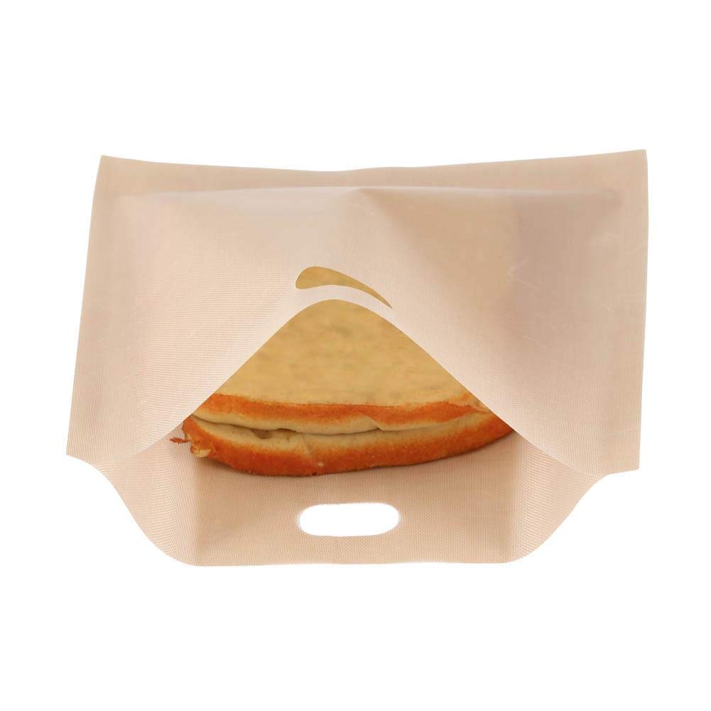 Fdit Reusable Non Stick Toaster Bag Coated Fiberglass Microwave Heating Pastry Toaster Bread Sandwich Bags(16 * 18Cm)