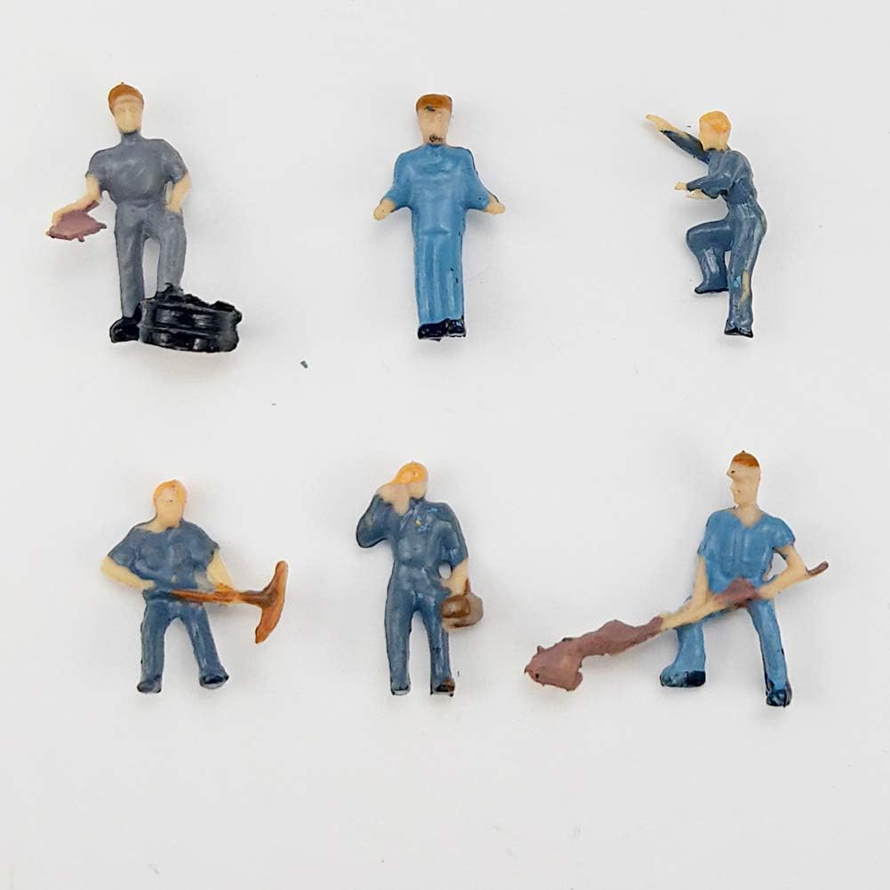 26pcs 1:87 Train People Figures, Model Train Railroad Track Worker People Figures with Tools