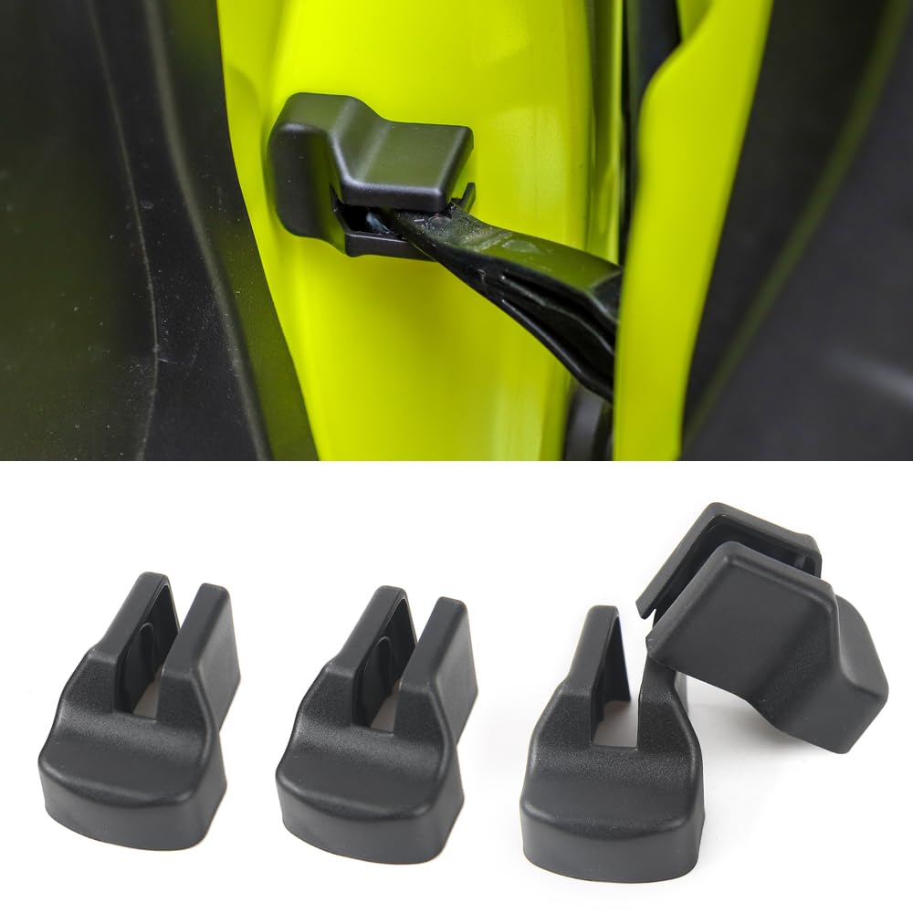 FSYHKJ Black Door Limiting Stopper Buckle Stop Cap Door Hinges Cover for Suzuki Jimny 2023 2024 5-Door Car Interior Accessories