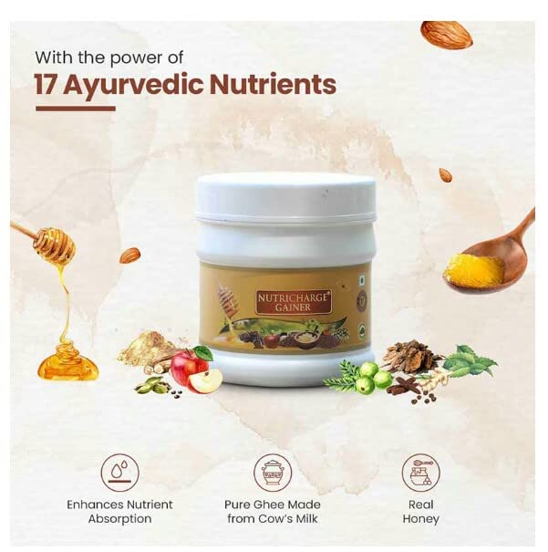 Nutricharge Weight Gainer (POWER OF 17 Ayurvedic Nutrients) chocolate flavour 100% vegetarian supplement. (500G) BY RCM -(DE@1)_PACK OF 1 (B0BR5PM67X) Amazon Price History, Amazon Price Tracker