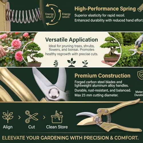 Tijeras de podar para jardín con acero al carbono miniatura 7