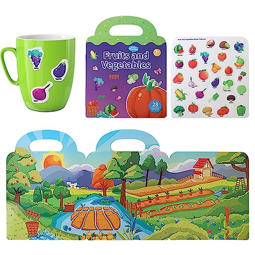 Livros de atividades com adesivos Puffys - Livro de adesivos de viagem divertido para crianças,Brinq