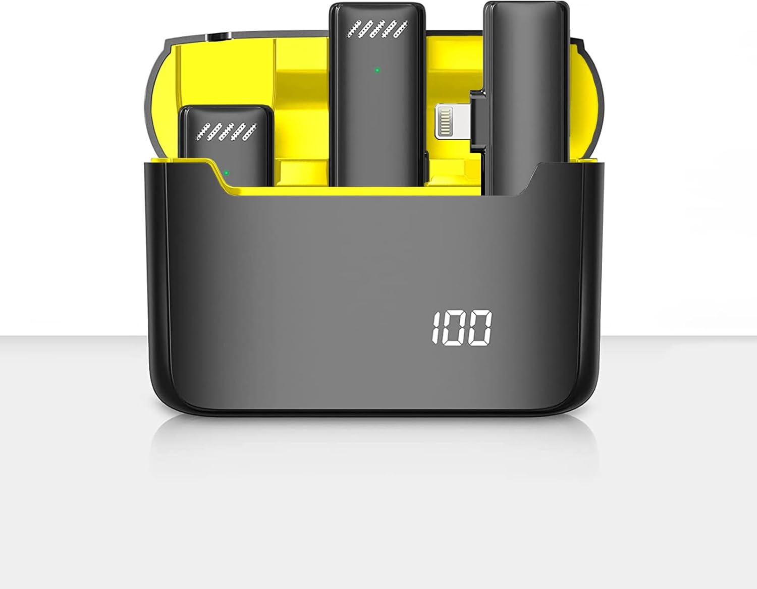 Wireless Lavalier Microphones for iPhone iPad with Charging Case, Lapel Mini Microphone Podcast Microphone for Video Recording, Live Stream, Gaming, Video Call