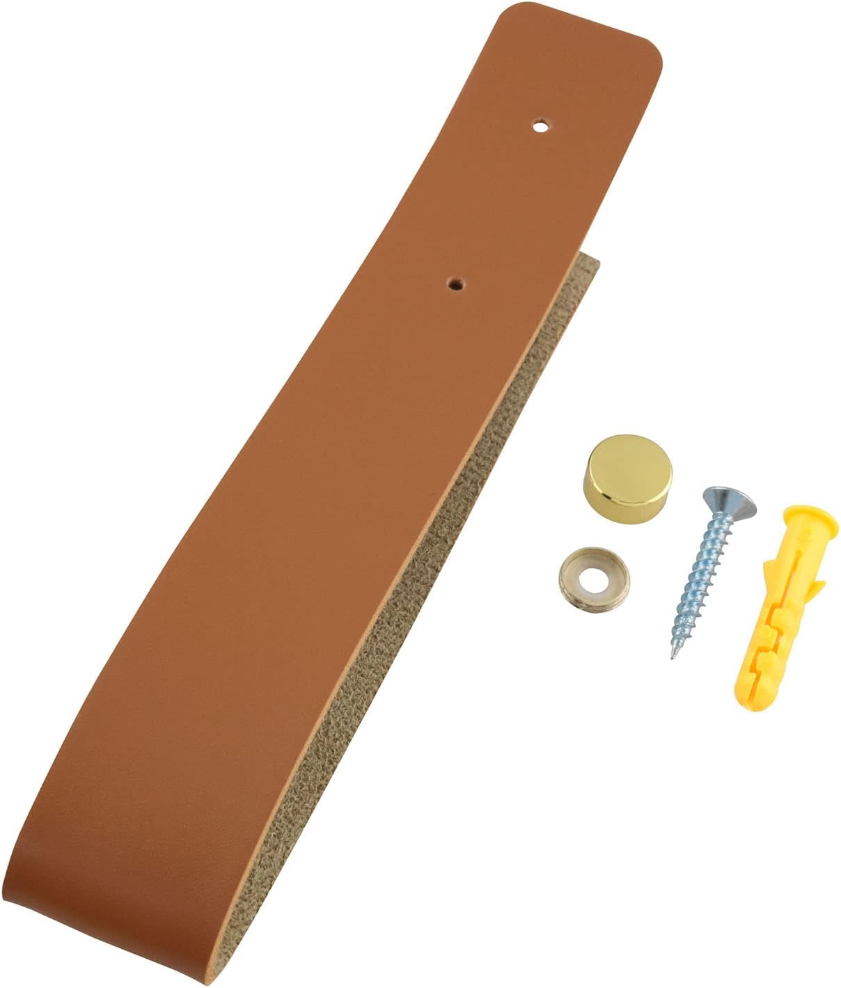 4PCS Artificial Leather Strap Hangers - Wall Mounted Hooks for Towel, Bathroom, Kitchen, Bedroom