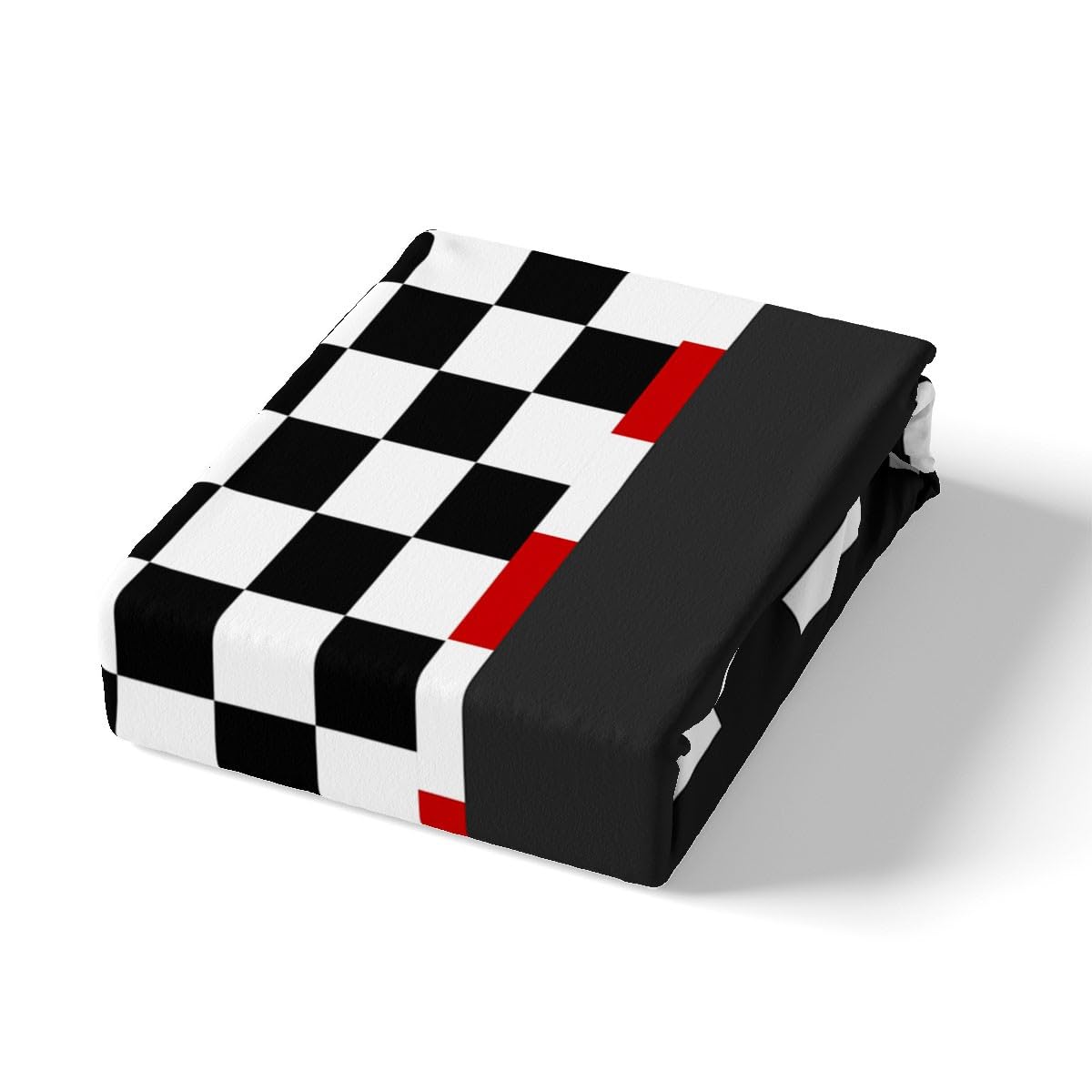 Racing Track Duvet Cover,Kids Black White Grid Bedding Set,Speed Race Car Comforter Cover for Boys Girls Room Decor,Extreme Sports Lightweight Bedspread Cover Single Size with 1 Pillow Case - Image 4