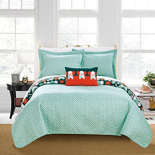 Chic Home Marsh 3 Piece Reversible Quilt Set Cute Elephant Friends Youth Design Bed In A Bag-Decorative Pillow Sham Included, Twin, Multi Color #TOP1