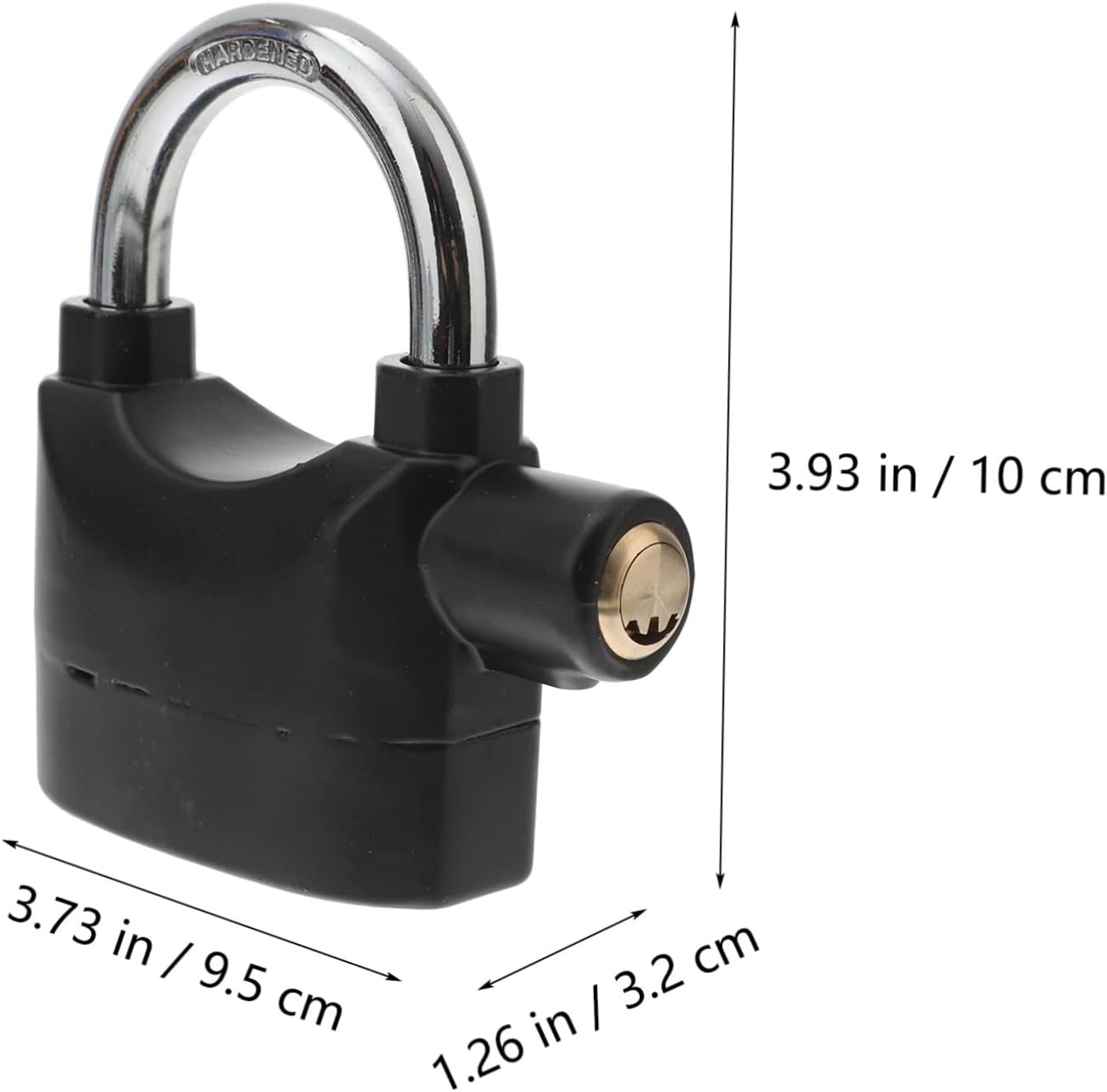 Happyyami 2pcs U-Shape Bike Theft Lock Alarm Weatherproof Bike Lock Chain Padlock Key for Outdoor Motorcycles