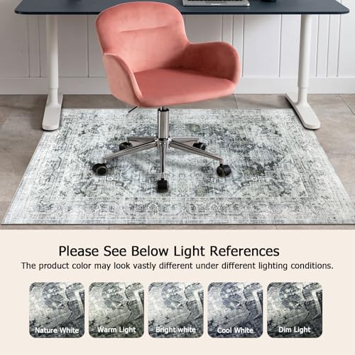 Miniatura 6 de Homcomodar Alfombra Silla Escritorio 90x120cm Gris Protectora Suelo Ruedas Antideslizante Para Gaming Oficina Ordenador