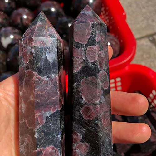 Obélisque de grenat naturel et quartz hexagonal, l'idée cadeau idéale pour la maison