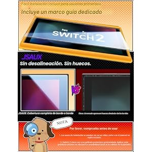 JSAUX Protector Pantalla Ultra HD para Nintendo Switch 2, Pack de 3