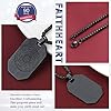 FaithHeart Saint Archangels Dog Tag Pendant Necklace Durable 316L Stainless Steel Patron Saint of One Week Talisman Neck Accessory Black Charm of Sun Moon Stars Symbol Spiritual Jewelry for Beloved #2