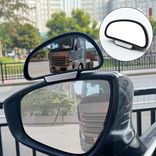 Image of Blind Spot Mirror Adjustable 360 Degree Car Side Mirror, HD Glass Rear View Exterior Accessories Frame Thickness Less than 5MM for Car SUV (single mirror left)