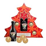 Irish Cream Liqueur Gifts for Women - Festive Tipple & Treat Cream Liqueur 5cl Miniature Alcohol Bottles & Chocolate Liqueurs Truffles. Baileys Gift Set for Stocking Fillers, Christmas Gifts for Women