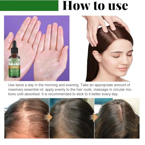 Rosemary Oil for Hair Growth, Pure Natural Rosemary Hair Growth Essential Oil, Wild Growth Hair Oil Serum for Eyelashs, Eyebrows, Improve Hair Loss, Strengthens Hair for Men Women(30ml) - Image 7