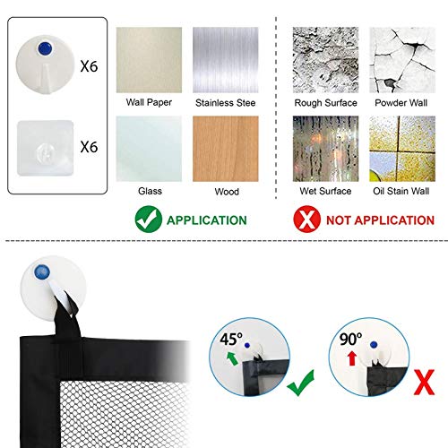 CHARMINER Magic Pet Gate for Dogs, Mesh Dog Gate with Latest Zipper Design Extra Wide Portable Adjustable Folding Mesh Dog Gate for Doorways-Safety Fence for Stair Black - Thumbnail 4